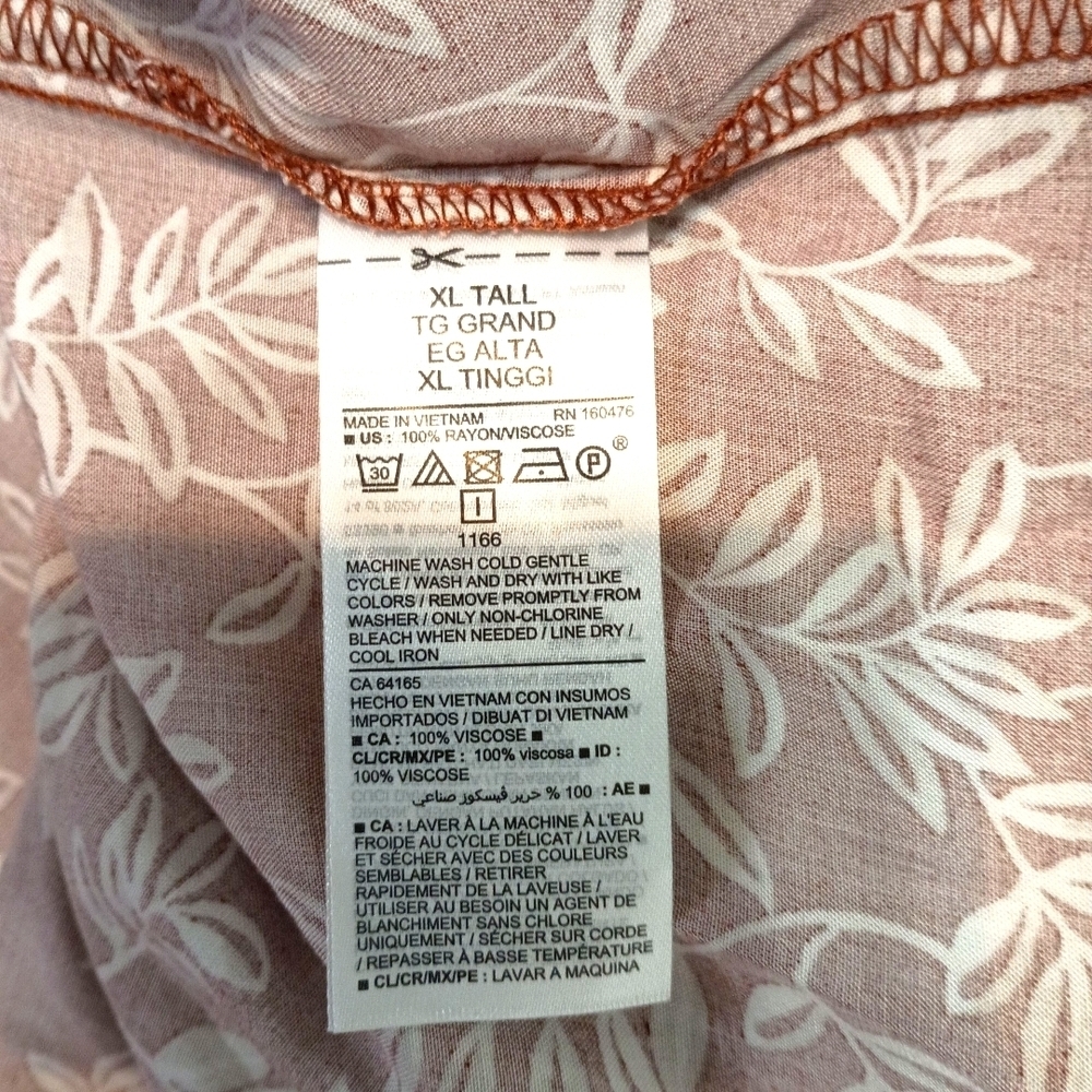 Old Navy - Elegant Floral brown/cream Maxi Dress - Size XL Tall - Picture 7 of 7